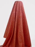 Garden Bed Flowers on Salmon Printed Cotton