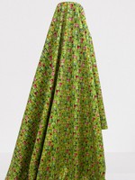 Reindeer on Green Cotton