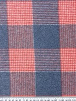 Salmon & Misty Blue Check Brushed Wool
