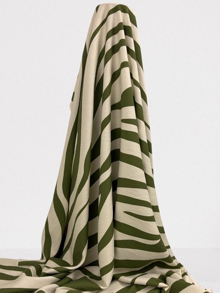 Green Zebra Printed Bamboo Cotton Blend