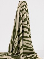 Green Zebra Printed Bamboo Cotton Blend