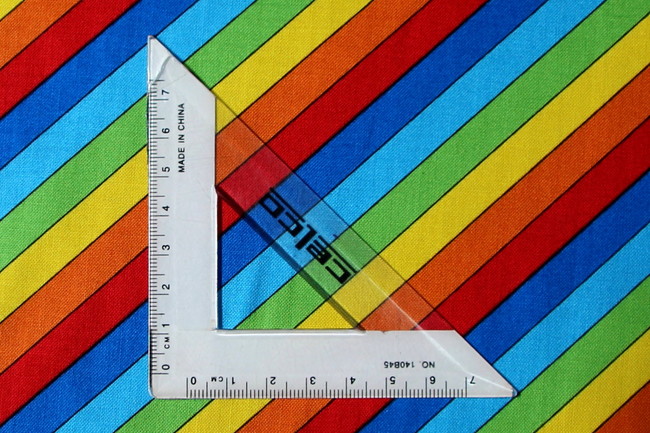 Rainbow Stripe Printed Cotton