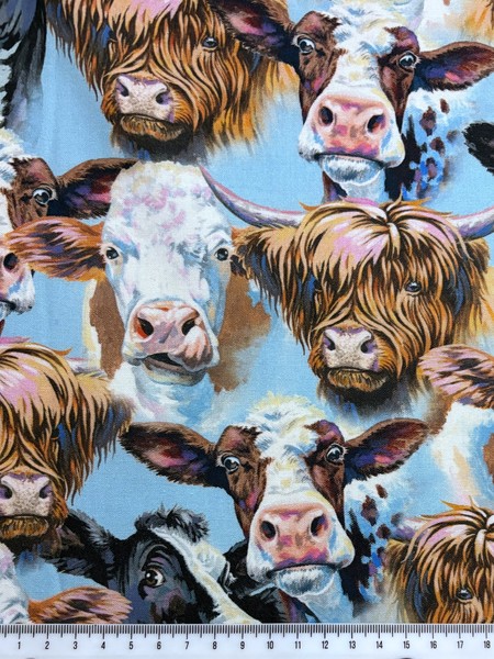 Cute Cows Printed Cotton
