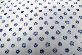 Denim "Sun-Print" on White Premium Cotton