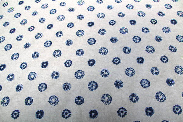 Denim "Sun-Print" on White Premium Cotton