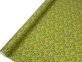 Reindeer on Green Cotton