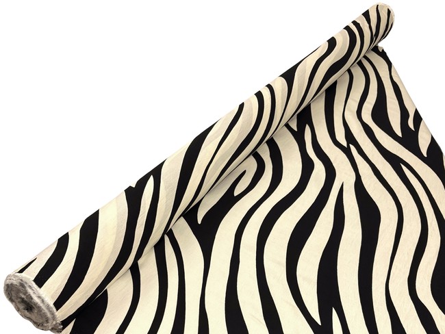 Black Zebra Printed Bamboo Cotton Blend