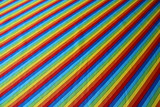 Rainbow Stripe Printed Cotton
