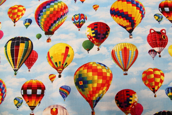 Hot Air Balloons Printed Cotton