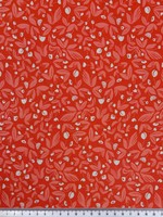 Garden Bed Flowers on Salmon Printed Cotton