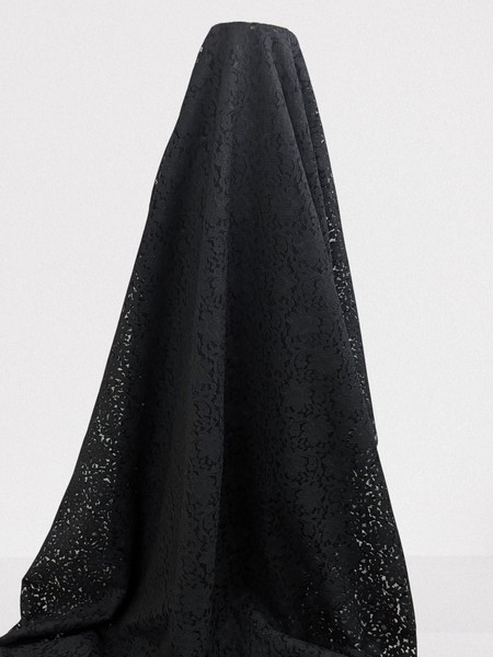 Black Corded Stretch Lace