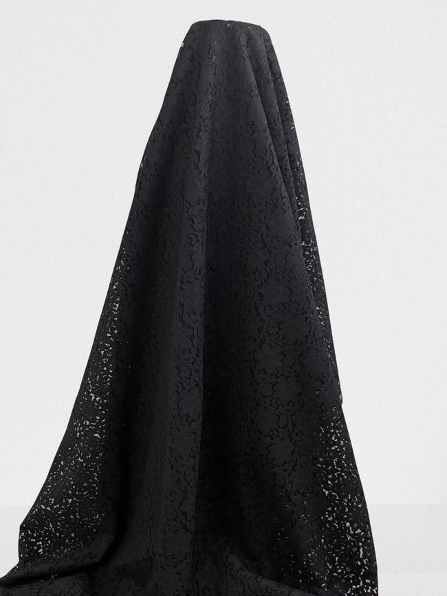 Black Corded Stretch Lace