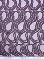 Lilac Metallic Swirl Lace