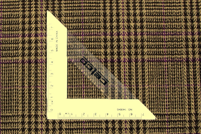 Brown with Purple Tweed Wool Blend