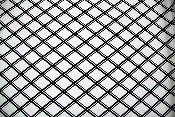 B& W Grid Print Stretch Cotton