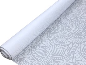 Frangipani - White on White Pasifika Polycotton