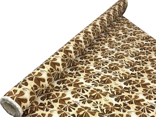 Floral in Browns Printed Bamboo Cotton Blend