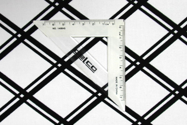 B& W Grid Print Stretch Cotton