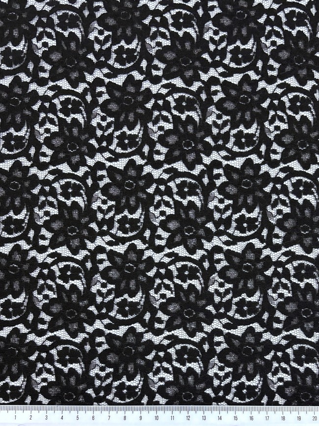 Black Corded Stretch Lace