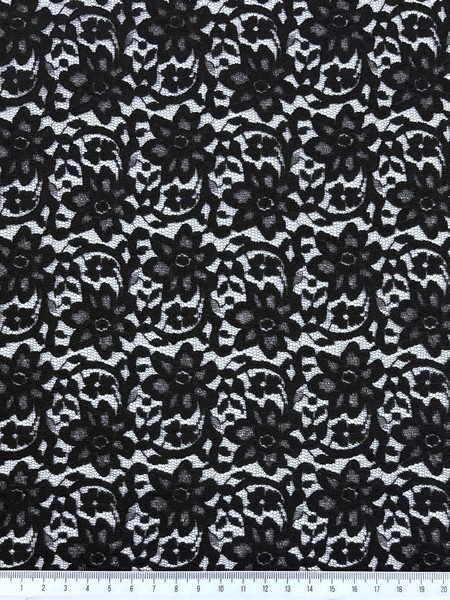 Black Corded Stretch Lace