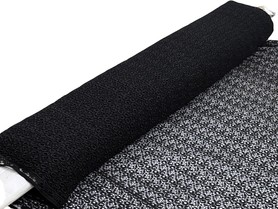 Black Abstract Floral Guipure