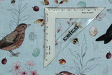 Birdsong on Blue Premium Printed Cotton