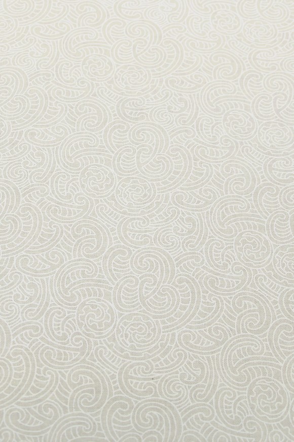 Cream Ponga Koru Design Kiwiana Cotton