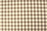 Beige & White Gingham Cotton/Linen Blend