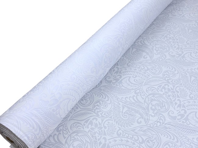Fern - White on White Sturdy Stretch Knit