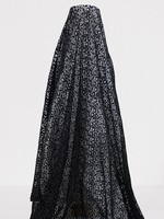 Black Abstract Floral Guipure