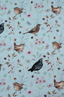 Birdsong on Blue Premium Printed Cotton