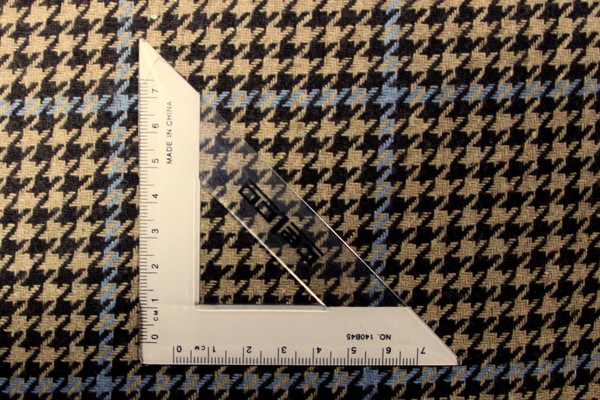 Brown & Caramel Houndstooth Wool Blend