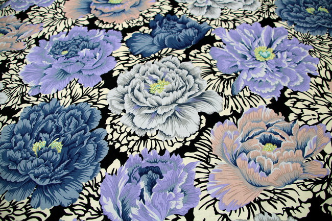 Muted Large Flowers Printed Cotton