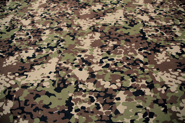 Olive, Browns & Black Splodge Camo Light-Drill