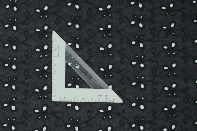 Black Broderie Anglaise Cotton