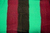 Chocolate, Mint & Burgundy Striped Chiffon