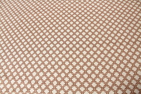 Buff Print on Ivory Printed Stretch Cotton