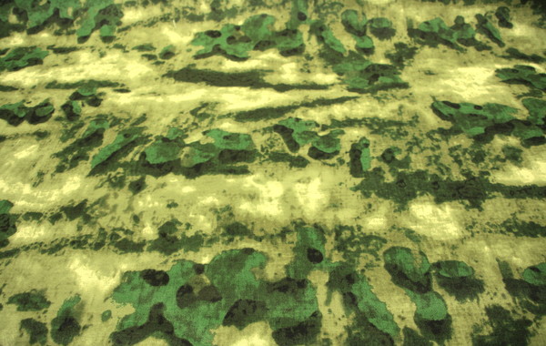 Mottled Greens Camo Polycotton Drill