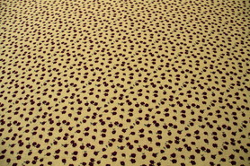 * REMNANT - Tiny Flower Print on Soft Lemon Linen Blend