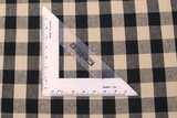 Black & Biscuit Gingham Cotton/Linen Blend