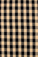 Black & Biscuit Gingham Cotton/Linen Blend