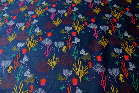 Ocean Life - Coral Printed Cotton