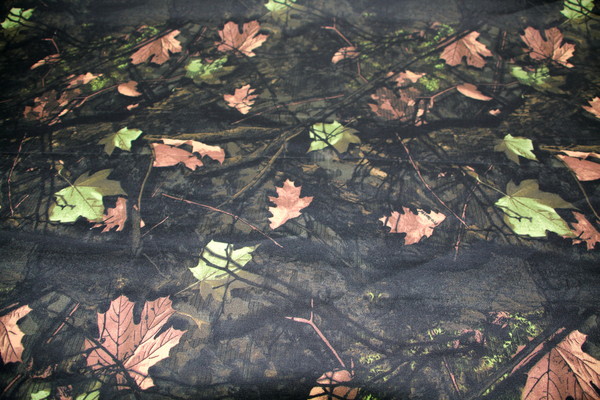 Leaves & Trees Dark Hunter Camo Polycotton Drill
