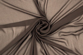 Dark Brown Plain Chiffon