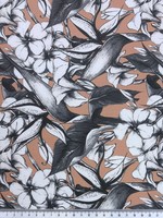 Frangipani on Blush Beige Rayon