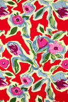 Soft Summer Floral on Lemon Green Printed Rayon