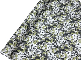 * SPECIAL * Frangipani on Soft Lichen Green Rayon