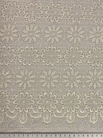 Ivory Sequinned Floral Circles Guipure Lace