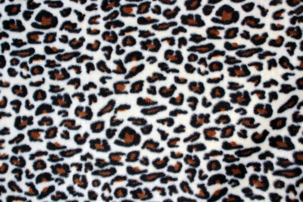 Cream Leopard Printed Polar Fleece