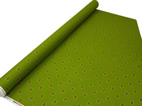 Stag Beetles on Dark Lime Printed Cotton